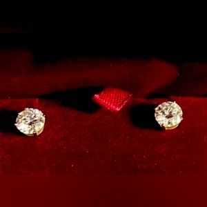 14k gold moissanite earrings